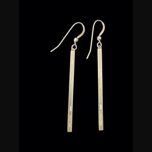 Alex Woo Elements Retired 925 Sterling Drop Dangle Bar 2.37" Bar Earrings